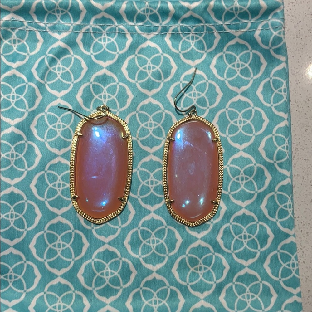 Kendra Scott orange metallic Danielle earrings